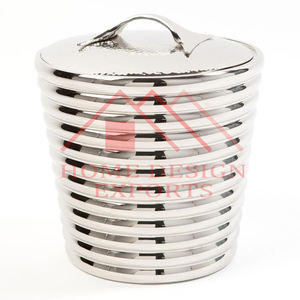 Seau à glace en aluminium plaqué or pour boissons et champagne, idéal pour la décoration de soirées en boîte de nuit - Product Image 6