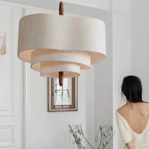Lustre Antique français pour salle à manger lampes suspendues décoratives lampes suspendues créatives japonaises Wabi Style <span class=keywords><strong>tissu</strong></span> lampes suspendues - Product Image 2