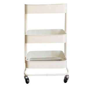 Giỏ Hàng 3 Tầng Kim Loại Giỏ Tiện Ích Xe Đẩy Lưu Trữ Sắp Xếp Với Bánh Xe Nhà Bếp Phòng Ngủ Văn Phòng Trong Nhà - Product Image 3