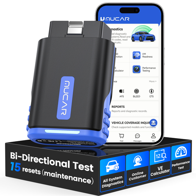 MUCAR Driverscan Car Diagnostic Scanner Full System Car Code Reader 15 Reset Bidirectional Control OBD2 Scanner