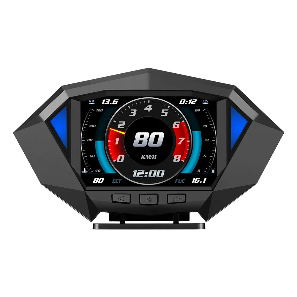 Amazon hot seller P1 OBD2 Meter OBDII Gauge Car HUD GPS Speedometer Head Up Display Fast refresh rate P1 Car obd Gauge