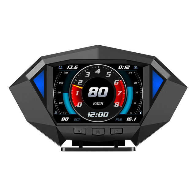 Amazon Hot Seller P1 OBD2 Meter OBDII Gauge Car HUD GPS Speedometer Head up Display Fast Refresh Rate P1 Car Obd Gauge