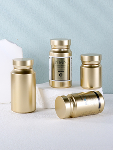 Hộp đựng viên nang, viên uống, vitamin, kẹo dẻo bằng nhựa PET in lưới vàng, bao bì thuốc, hộp thuốc - Product Image 6