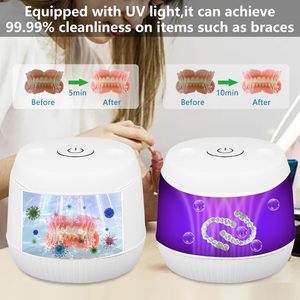 दंत झूठे दांत कंटेनर कंटेनर कंटेनर मुंह गार्ड दंत अल्ट्रासोनिक डेन्चर क्लीनर - Product Image 5