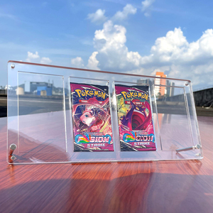 Boîte de rangement magnétique en acrylique pour boosters Pokémon RAY YI, échantillon gratuit, pour 4 boosters Pokémon, présentoir pour cartes Pokémon. - Product Image 2