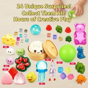 ของเล่นบีบนุ่มนิ่มน่ารัก 24 ชิ้น บรรเทาความเครียด กล่องสุ่ม ปฏิทินนับถอยหลังคริสต์มาส 2026 ของขวัญวันหยุด - Product Image 3