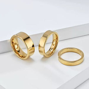 14K 18K 24K ゴールド リング ジュエリー 価格 金メッキ 結婚指輪 エタニティリング 彼氏 彼女 カップルリング ゴールド ウェディング ジュエリー - Product Image 1