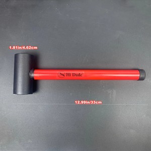 Très résistant 45 #   Marteau de dégrossissage en acier au carbone - 1,6 kg, face ronde avec manche en acier thermolaqué rouge pour la construction et le bricolage (OEM) - Product Image 2
