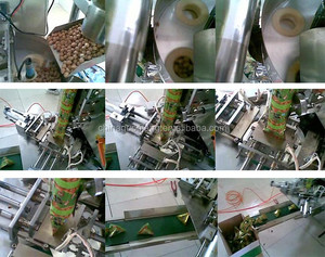 Machine d'emballage alimentaire automatique pour les haricots de chocolat, sachet triangulaire, granulés de collation, pyramides, sachet, prix d'usine - Product Image 3