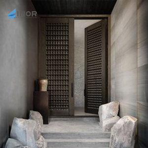 Porte d'entrée en fibre de verre de qualité supérieure avec finition imitation bois et conception écoénergétique pour usage résidentiel et commercial - Product Image 4