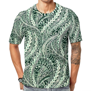 Nuevas camisetas de gran oferta con camisetas personalizadas, camiseta Tribal Polinesia, camiseta de manga corta de alta calidad con cuello redondo, camiseta en blanco para hombre - Product Image 3