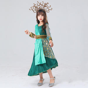 <span class=keywords><strong>Mythologie</strong></span> <span class=keywords><strong>grecque</strong></span> antique Gorgone Medusa Costume pour enfants Halloween Party Cosplay Costume et robe pour filles TV Character Inspired - Product Image 3