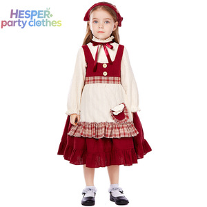 Disfraces de Halloween HESPER, Vestido de Caperucita Roja, Disfraz de Carnaval de Pascua para Niñas, Falda con Sombrero para Niñas - Product Image 1