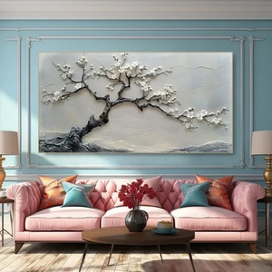 Art mural 3D, peinture à l'huile abstraite moderne, texture de lumières chatoyantes, art mural sur toile, peint à la main, cadeau pour l'inauguration d'une maison - Product Image 4