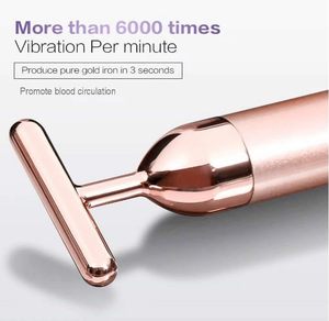 Hot Selling Skin Care Facial Lifting Anti Aging Natural Gem Rose Quartz Stone Vibrating 4 in 1 <b>Jade</b> <b>Roller</b> - Product Image 4