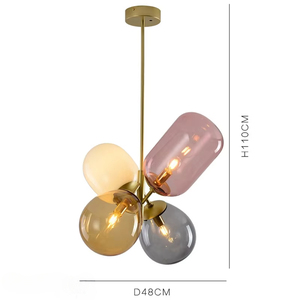 आधुनिक एलईडी लैंप रंगीन ग्लास गुब्बारे बच्चों के बेडरूम डाइनिंग लिविंग रूम एसी लटकाने वाले कमरे एसी लटकाने वाले प्रकाश - Product Image 6
