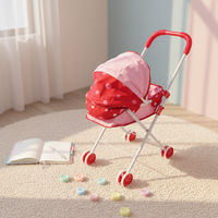 Poussette pliable en fer pour enfants, jouet avec motif d'animal, vente en gros,