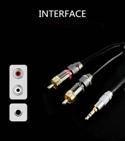 Cobre puro sin oxígeno HI-FI chapado en oro 3,5mm Aux macho 2 RCA macho Cable de audio estéreo PVC 1m 10m opciones sistema de altavoces para el hogar