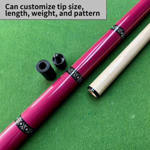 Taco de Billar Estilo <span class=keywords><strong>Rosa</strong></span>, Apto para Clubes de Billar Americano, Taco de Billar de Madera de Arce Canadiense de 1/2, 58 Pulgadas, Punta de 13 mm - Product Image 2
