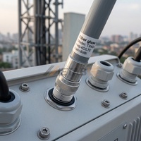 Antenne GMRS en fibre de verre 2m 70 cm avec base 915 MHz 8dBi N Femelle Extérieure ISM 915 VHF à gain élevé