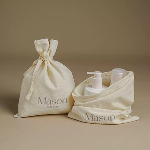 Bolsa con Cordón de Poliéster y Lino Ecológica y Degradable con Logotipo Impreso Personalizado para Empaque de Cosméticos, Joyería y Regalos - Product Image 2