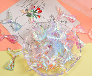 Embellissement <span class=keywords><strong>de</strong></span> luxe kawaii pour téléphone portable, animal, résine, dos plat, cabochon, ornements <span class=keywords><strong>de</strong></span> cheveux, queue <span class=keywords><strong>de</strong></span> sirène - Product Image 6