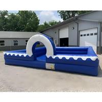 Piscine gonflable commerciale en PVC bleue de 20x20 pieds pour enfants, idéale pour la location, les fêtes, les événements aquatiques, imperméable