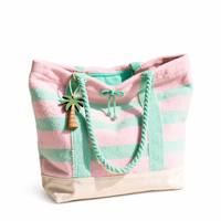 Logo personnalisé Sac fourre-tout en tissu éponge de haute qualité Vente en gros Sac à provisions de plage à la mode de grande capacité