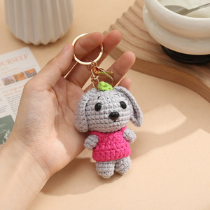 Wholesale Knitted Amigurumi Plush Animal Keychain Bear Dog Fox Elephant Rabbit <b>Pig</b> Cute Yarn Crochet Keychain Car Decoration - Product Image 3