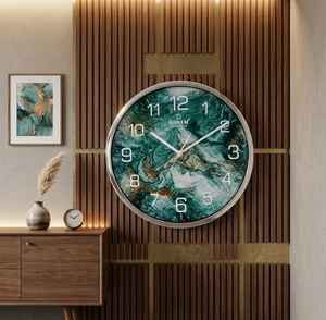 Horloge murale ronde moderne de 16 pouces, mince et élégante, pour le salon, le bureau et la décoration de la chambre, modèle 6747 - Product Image 1