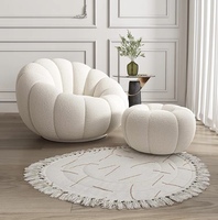 Canapé-lit moderne tufté réglable en forme de citrouille, chaise de loisir, couleur personnalisée, pour hôtel, salon, tissu