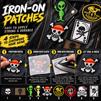 Lot de patchs crâne d'alien, squelette et os croisés, pour cartes à jouer, thermocollants et à coudre, pour loisirs créatifs, cadeaux, décoration, patchs de designer, vente en gros