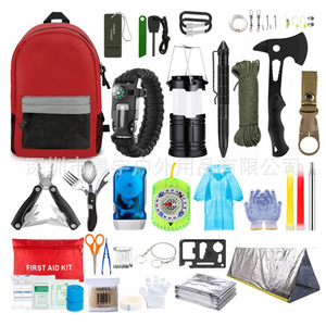 Kit de Supervivencia para Camping, Equipo de Emergencia Multifuncional, Mochila para Exteriores con Herramientas, Primeros Auxilios, Impermeable, para Senderismo y Montañismo - Product Image 1