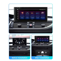 Autoradio Android avec écran stéréo 10,25 pouces, 8 Go + 128 Go, navigation pour Audi A6 C7 A7 2012-2018 avec Carplay