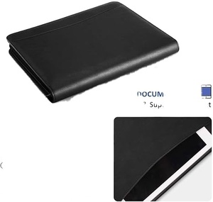 Bán buôn kinh doanh tùy chỉnh ing chất kết dính Túi PU da tài liệu tổ chức A4 thư mục tập tin thăng hoa dây kéo danh mục đầu tư với notepad - Product Image 2