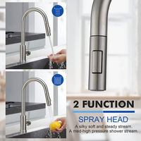 Robinet de cuisine moderne en gros, deux modes d'eau, robinet d'évier de cuisine à poignée unique, eau chaude et froide.