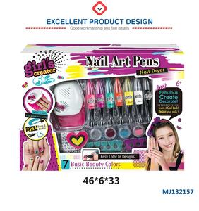 Jeu de simulation de mode robe <span class=keywords><strong>jouet</strong></span> électrique sèche-<span class=keywords><strong>cheveux</strong></span> avec ensemble de stylos à ongles - Product Image 4