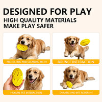 Jouet de rugby motorisé pour animaux de compagnie, en TPR non toxique, durable, pour chiot, balle d'amusement pour le nettoyage des dents
