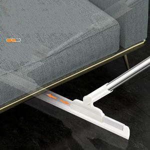 Serpillère à <span class=keywords><strong>lame</strong></span> de nettoyage et <span class=keywords><strong>d</strong></span>'essorage 3 sections avec long manche, sans poussière, pour lavage, séchage, douche et vitres - Product Image 4