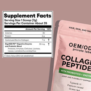 Private Label collagene peptidi in polvere Super idrolizzato proteine in polvere di assorbimento per la bellezza della pelle e sbiancamento - Product Image 6