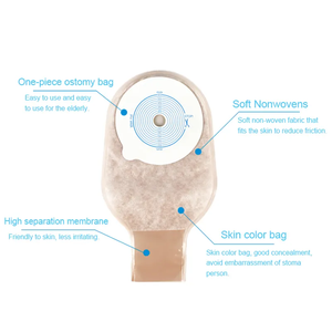 Meilleur sac d'ostomie médical CELECARE, ouvert, non tissé, hydrocolloïde, sac d'ostomie drainable monobloc, 15*27,5 cm, médical - Product Image 3