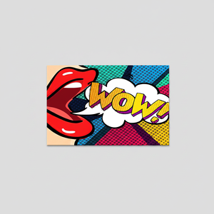 Pop Art Woman Art Deco Panel Canvas Print Vibrant Colorful <b>Wrapped</b> Canvas Wall Decor with Hanging Function - Product Image 2