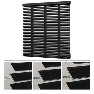 Modern Manual Cordless PVC Venetian <strong>Blinds</strong> Faux Wood Shades <strong>Magic</strong> Stick for Vertical <strong>Blind</strong> Factory Supply Built-in Fabric - Product Image 3
