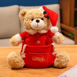 New Christmas Bear Plush <strong>Toy</strong> Comforter Storage Bag with PP Cotton Filling Holiday Decoration Ornaments - Product Image 2