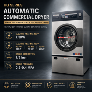 Sécheuse Commerciale Automatique Série HG 15kg 20kg 25kg pour Hôtels, Hôpitaux et Blanchisseries - Product Image 2