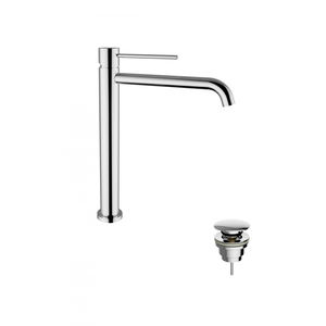 Mezclador de lavabo alto JABIL 25 con producto de herramienta de torneado de drenaje Click Clack - Product Image 2