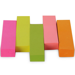 Deli Fluorescent Sticky Notes 50x15mm 5 Colors Adhesive Memo Pads Random Color Pack - Product Image 1