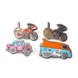 Fashion Customization Unique Cheap Price Car 4 Styles Simple Delicate Hard Enamel Lapel Pins