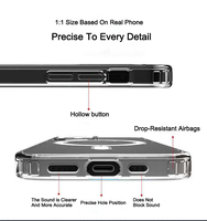 Coques de Téléphone Mobile Magnétiques Anti-Choc Transparentes Sûres pour iPhone 17 16 15 14 13 Pro Max