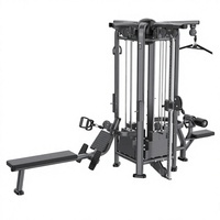 Équipement de fitness commercial pour salle de sport intérieure CX8049 – Machine à poulie simple 4 stations pour l'entraînement des pectoraux, des bras, des jambes et des épaules – Musculation